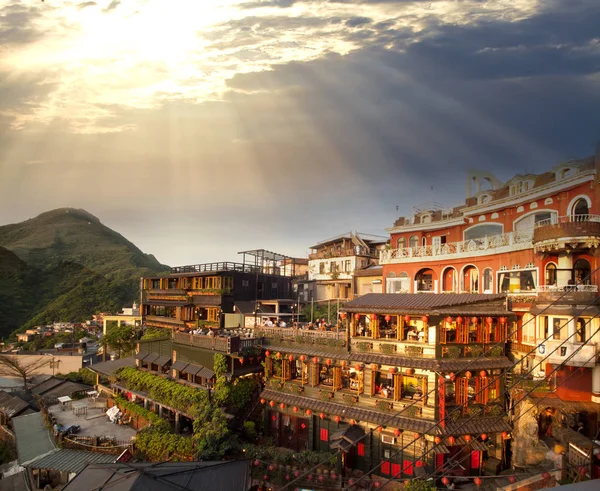 Gente Visita Patrimonio Città Vecchia Jiufen Situato Nel Distretto Ruifang — Foto Stock