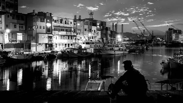 Zhengbin Fishing Port North Taiwan Nice House Color View — Stock Photo, Image