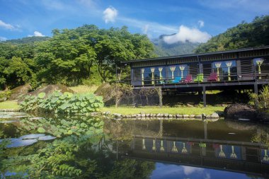 Bir resim gibi renkli hava güzel ahşap modu