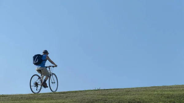 Mountain Bicycle Man Life Style Outdoor Extreme Sport — Stockfoto