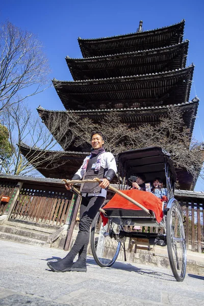 Kyoto Japonya Mart 2015 Kiraz Çiçeği Süre Boyunca Kiyomizu Dera — Stok fotoğraf