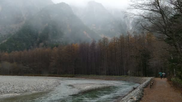 Park Narodowy Alpach Północnej Japonii Prefekturze Nagano Kamikochi Piękne Góry — Wideo stockowe