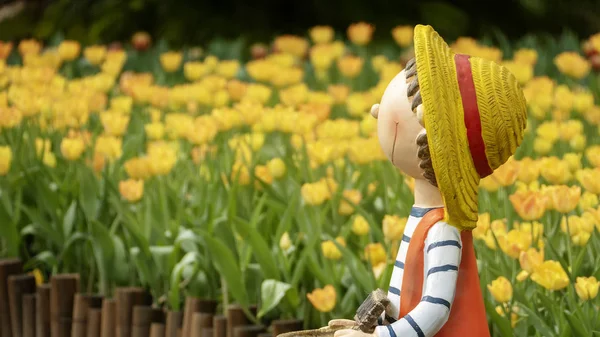 Taipei Shilin resmi konutu, Tayvan - 21 Şubat 2019: 2019 Shilin resmi ikamet lale sergisi, Taipei, Tayvan