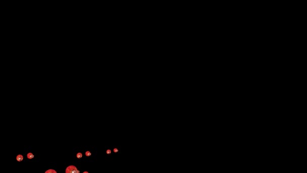 Representación Lámpara Roja Volando Cielo — Vídeos de Stock