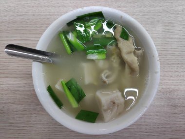 Çok lezzetli deniz tarağı çorbası, Chiayi, Tayvan