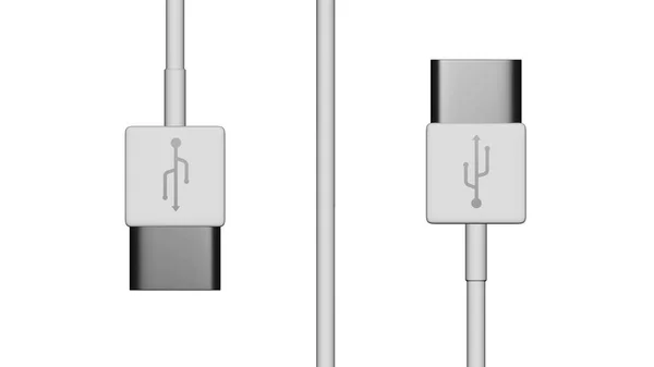 3D-rendering av Usb4 kabel isoleras på vit bakgrund — Stockfoto