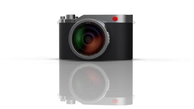 moda fotoğraf makinesi ile güzel arka plan izole 3D render