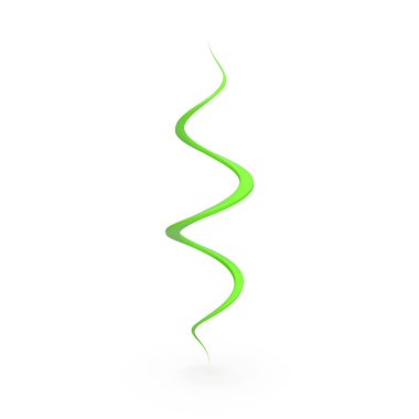 Yeşil sarmal 3d çizgi 3D render