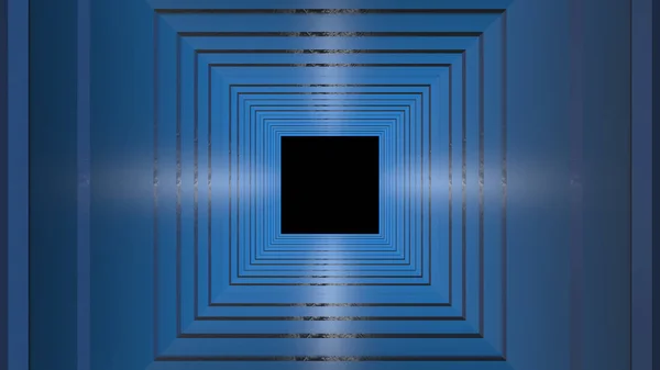 3D візуалізація неонових ліній тунелю абстрактний фон — стокове фото