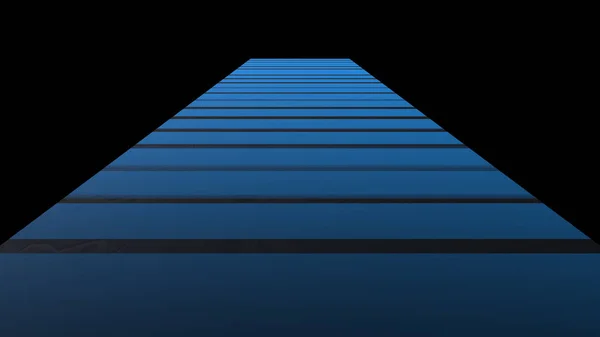 3d візуалізація синіх кроків у дальньому напрямку — стокове фото