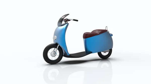 Rendering 3d di bici elettrica isolata con singolo colore — Foto Stock