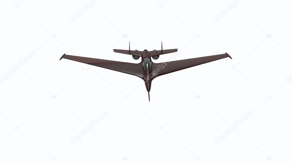 3d rendering of nice air force palne isolated with single color