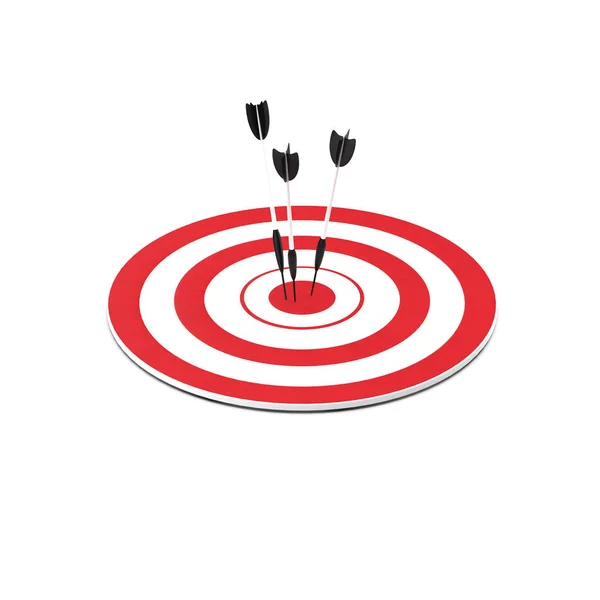 3d rendering of Target icon concept isolated with white — Stock Photo, Image