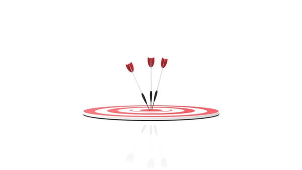 3D representación de Target icono concepto aislado con blanco — Foto de Stock