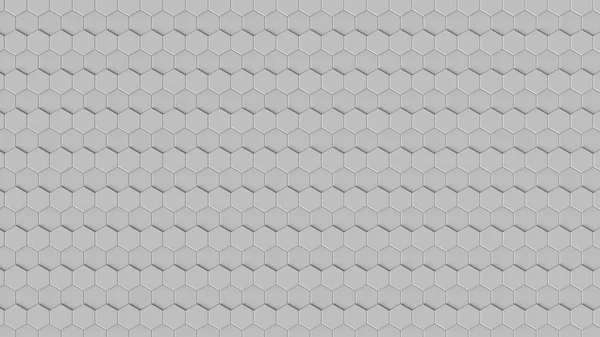 几何六边形抽象背景的三维渲染 — 图库照片