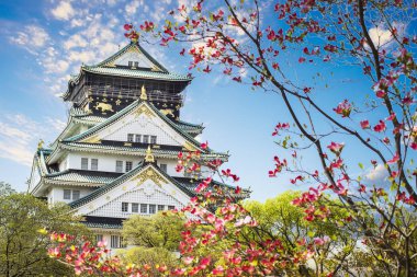 Osaka, Japonya'daki Japon antik kalesi