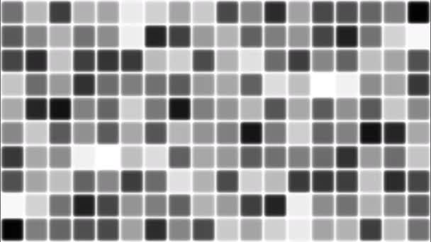 轮廓方形符号被组织成半色调数组 带有倾斜的白色 — 图库视频影像