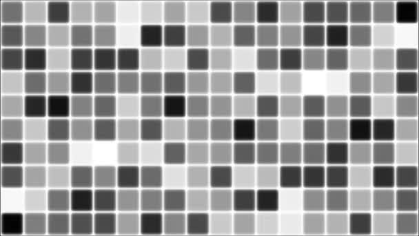 轮廓方形符号被组织成半色调数组 带有倾斜的白色 — 图库视频影像