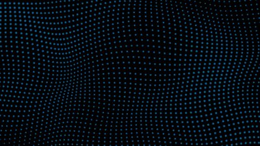 Dalga 3d. Parçacık dalgası. Fütüristik nokta dalgası