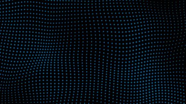 Dalga 3d. Parçacık dalgası. Fütüristik nokta dalgası