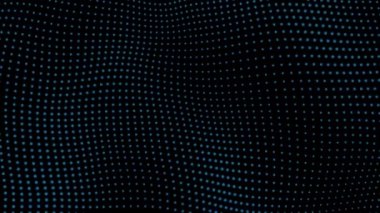 Dalga 3d. Parçacık dalgası. Fütüristik nokta dalgası