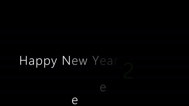 Happy New Years 2020 Lovely Easy Design Concept — Stock Video