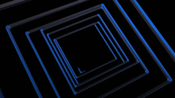 3D візуалізація світяться лінії мають ізольований фон — стокове фото