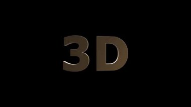3d logh güzel yansıma etkisi ile siyah arka plan izole