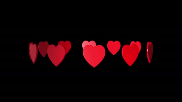 Renderização Corações Amor Ícone Coração Com Fundo Agradável — Vídeo de Stock