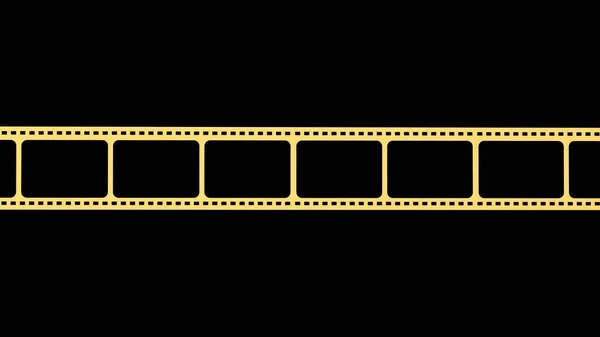 A renderização 3d da varredura da tira do filme de 35mm com sinais do uso com é — Fotografia de Stock