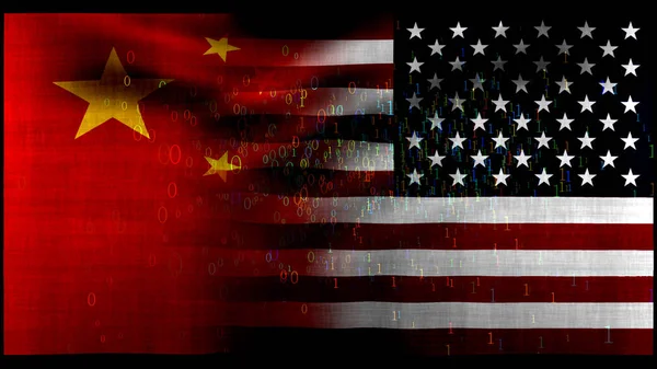 USA and China trade war economy conflict tax business finance mo — Stock Photo, Image