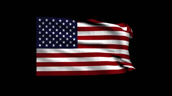 3d renderização da bandeira dos EUA acenando ao vento — Fotografia de Stock