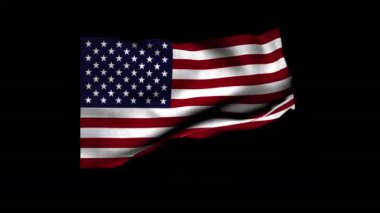 Rüzgarda dalgalanan Usa bayrağının 3D görüntüsü