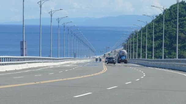 Taitung Jinlun Bridge Vacker Bro Längs Taiwans Östkust — Stockvideo