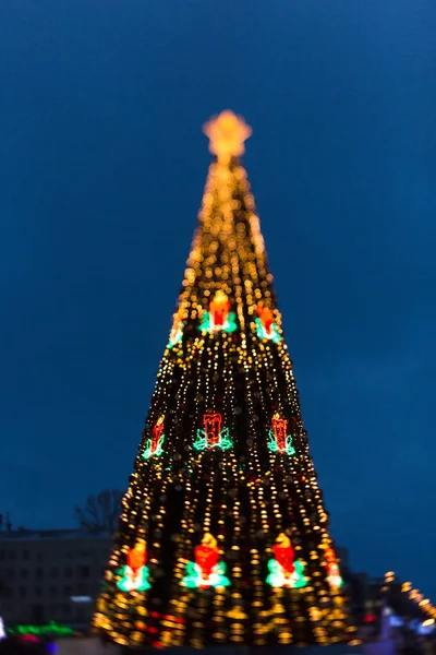 クリスマス ツリーとライト — ストック写真