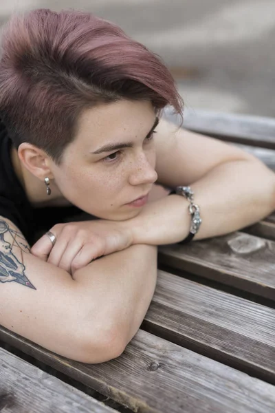 Portrait of young lesbian woman — Stock Photo, Image