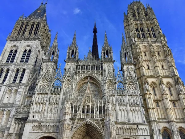 Rouen Cathedral. Roman Catholic church in Rouen, Normandy, France. It is the see of the Archbishop of Rouen, Primate of Normandy. The cathedral is in the Gothic architectural tradition.