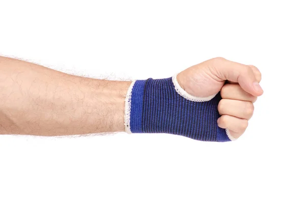 Bandage på handleden från stretching — Stockfoto