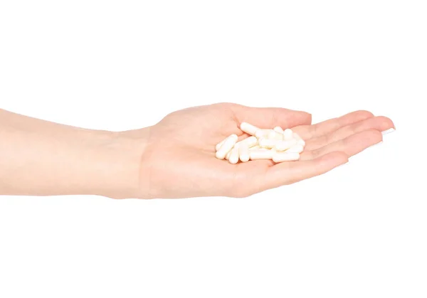 Pills in hand — Stock Photo, Image