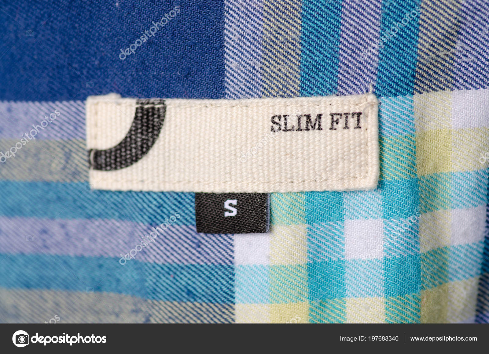 Size S Textile Clothes Label Tag Slim Fit Stock Photo Size S Textile Clothes Label Tag Slim Fit Stock Photo