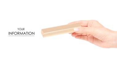 Altın bir sarmalayıcı el desen çikolata bar