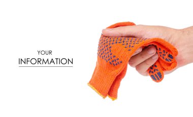 Çalışma holding erkek eller eldiven modeli oluşturmak