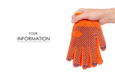 Çalışma holding erkek eller eldiven modeli oluşturmak