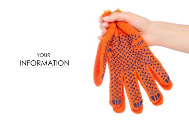 Çalışma holding erkek eller eldiven modeli oluşturmak