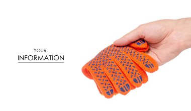 Çalışma holding erkek eller eldiven modeli oluşturmak