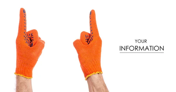 Manliga händer i arbetar bygga handskar mönster — Stockfoto