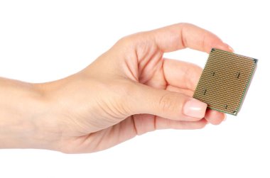 Bilgisayar işlemcisi elinde elektronik