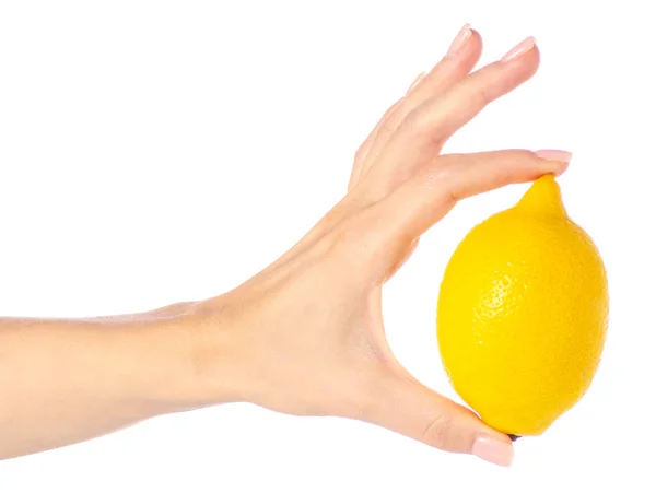 Lemon in hand — Stock Photo, Image