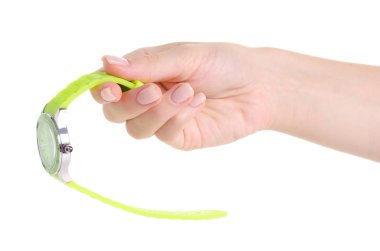 Yeşil bir yandan saat