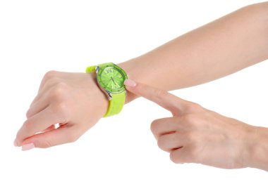 Yeşil bir yandan saat